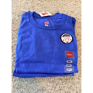 Hanes R5280 Mens Small Deep Royal Blue Crew Neck Short Sleeve T-Shirt NWT 3 Pack